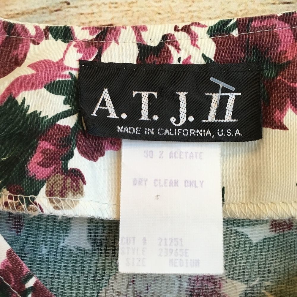 VINTAGE ATJ II FLORAL MIDI DRESS - Picture 13 of 13